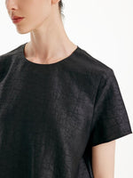 Xiang Yun Silk Short Sleeve Woven T-shirt GOELIA