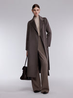 [Preview] Cashmere Wool Blend Double-Faced Women Wrap Overcoat GOELIA