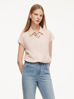 [Preview] 22MM Mulberry Silk Women Shirt With Silk Scarf GOELIA