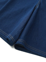 Denim Stretch Adjustable High-Waisted Women Shorts GOELIA