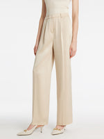 Acetate Straight Full Length Women Pants GOELIA