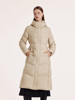 Hooded Long Goose Down Garment GOELIA