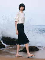 Round Neck Polka Dots Women Blouse GOELIA