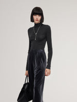 Cashmere Mulberry Silk Tencel Blend Women Knit Top GOELIA