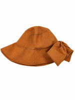 Gold Camel Bowknot Detail Bucket Hat GOELIA