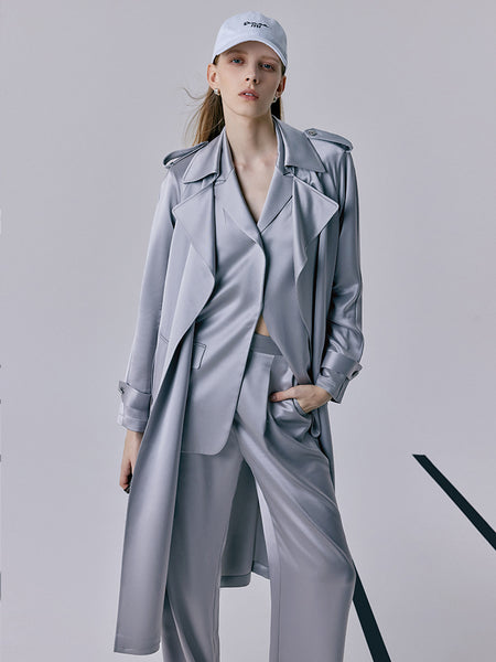Express soft drape trench coat on sale
