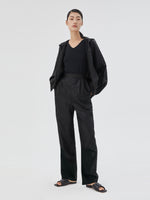 18 Momme Xiang Yun Silk Ankle Banded Pants For Women GOELIA