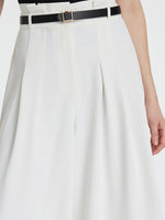 High-Waisted Mid-Calf Women Wide Leg Pants GOELIA