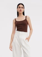 Linen Blend Openwork Pullover And Knit Tank Two-Piece Set GOELIA