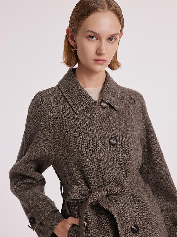 Washable Wool Straight Coat GOELIA