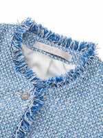 Tweed Fringe Trim Women Jacket GOELIA