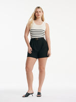 Acetate Cotton Knitted Striped Tank Top GOELIA