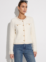 Round Neck Single-Breasted Women Cardigan GOELIA