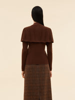 Lyocell Blend Knit Top And Cape Two-Piece Set GOELIA