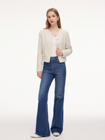 Wool Blend Tweed Women Cropped Jacket GOELIA