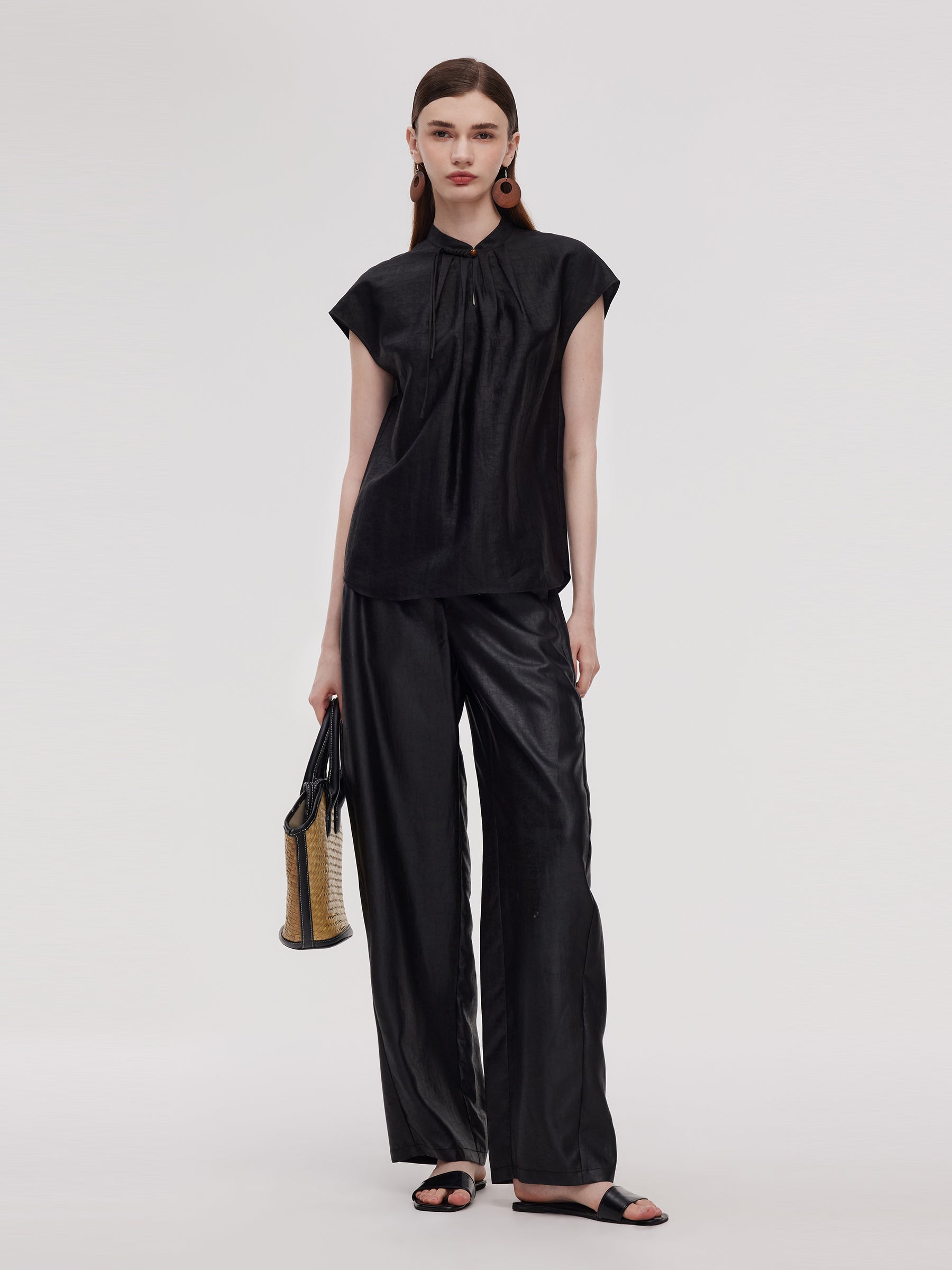 16MM Xiang Yun Silk Women Cap Sleeve Top GOELIA