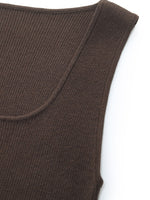 Square Neck Women Knit Tank Top GOELIA