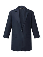 100% Linen 3/4 Sleeve Women Blazer GOELIA