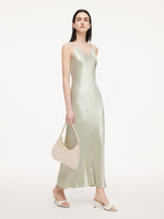 100% Acetate Women Slip Maxi Dress GOELIA
