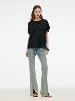 19MM Xiang Yun Silk Jade Bead Button Women T-Shirt GOELIA