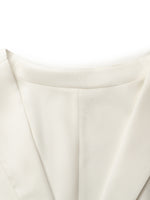 Triacetate Gathered Waist Ruched Sleeves Women Blazer GOELIA