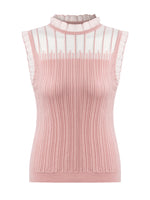 Tencel And Woolen Lace Ruffle Women Tank Top GOELIA