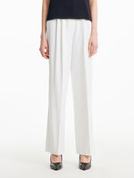 White Wide Leg Suit Pants GOELIA