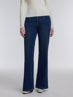 [Preview] Denim Fleece Lined Women Flared Jeans GOELIA