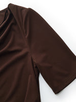 Tencel Blend Stretchy Knit Top And A-Line Skirt Two-Piece Set GOELIA