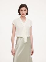 22MM Mulberry Silk Tie Neck Women Blouse GOELIA