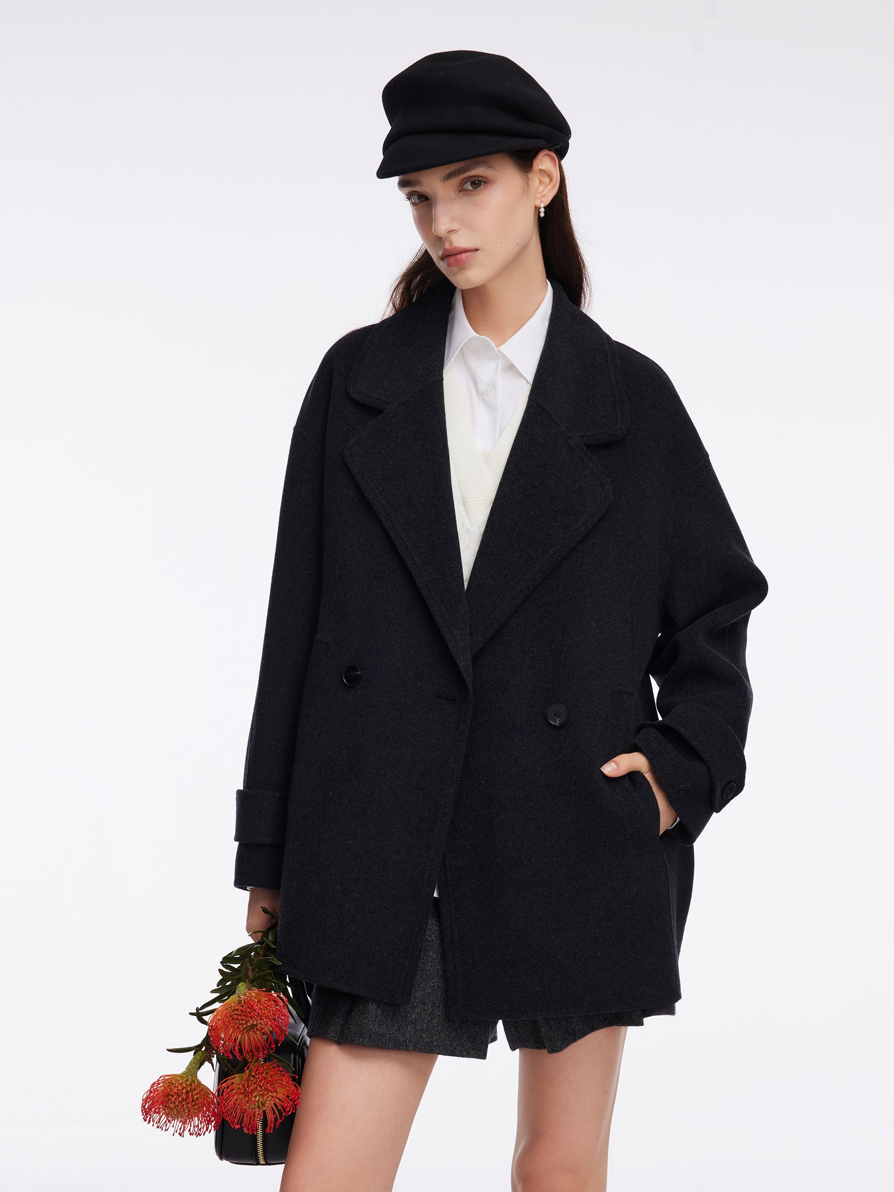 [Preview] Wool Yak Blend Double-Faced Unisex Coat GOELIA