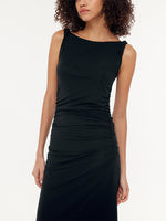 Modal Gathered Waist Women Vest Maxi Dress GOELIA