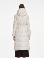 [Preview] Hooded Goose Down Belted Overcoat GOELIA