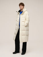 Thermal Tech Back Hooded Unisex Long Goose Down Coat GOELIA