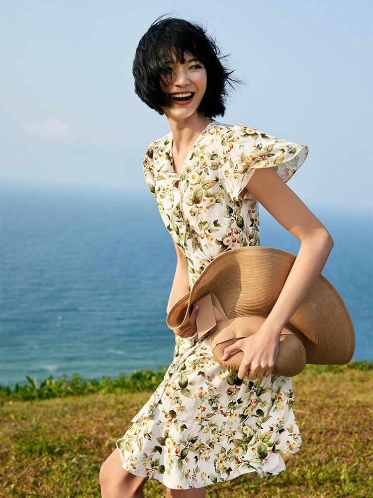 「threetimes」Amber golgi dress Angelina Dress – Dress the Population