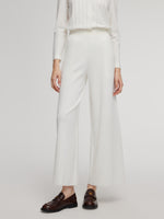 Tencel Wool Blend Straight Wide Leg Women Pants GOELIA