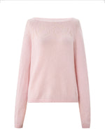 Alpaca Wool Blend Boat Neck Women Sweater GOELIA