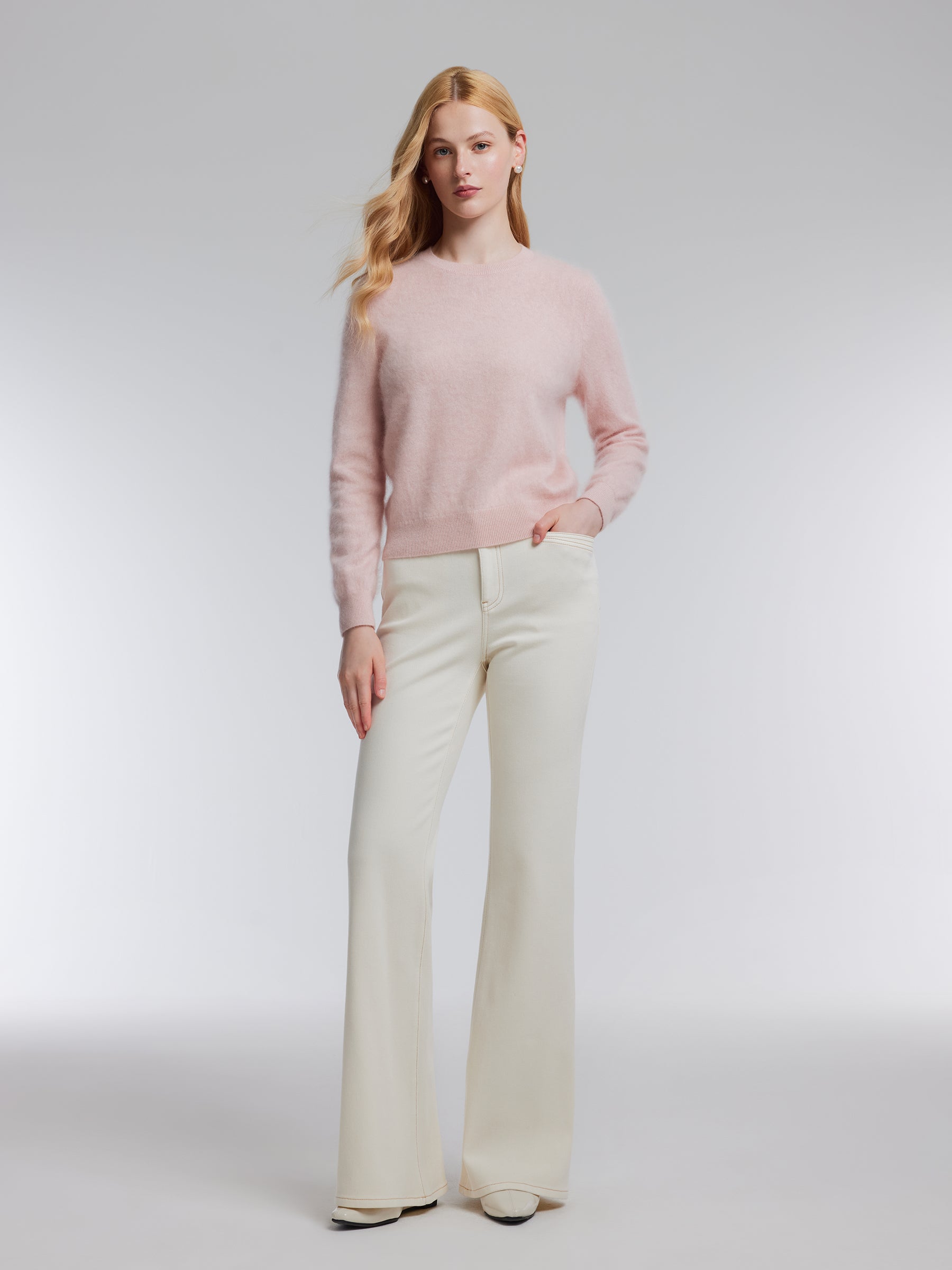 [Preview] 100% Brushed Cashmere Women Sweater GOELIA
