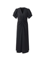 Acetate Twist Front Women Knit Maxi Dress With Hairband GOELIA