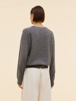 100% Wool Faux Two-Piece Women Sweater GOELIA