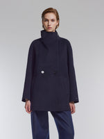 [Preview] Wool Cashmere Blend Double-Faced Women Wrap Coat GOELIA