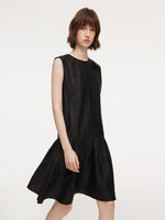 18MM Gambiered Canton Gauze Women Sleeveless Mini Dress GOELIA