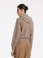 Pure Cashmere Hooded Sweater With Detachable Hat GOELIA
