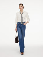 22MM Mulberry Silk Women Blouse With Silk Scarf GOELIA