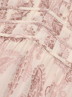 10MM Mulberry Silk Paisley Print Women Strap Maxi Dress GOELIA
