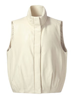 Eco-friendly Leather Goose Down Vest GOELIA