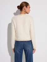 Round Neck Single-Breasted Women Cardigan GOELIA