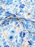 19MM Mulberry Silk Floral Print Women Midi Dress GOELIA