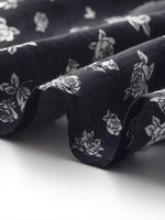 Floral Print Lantern Slit Sleeve Women Maxi Dress With Scrunchie GOELIA