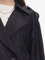 18MM Gambiered Canton Gauze Women Trench Coat GOELIA
